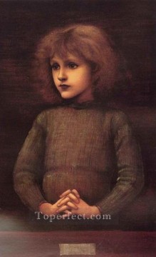 Portrait of a Young Boy PreRaphaelite Sir Edward Burne Jones Oil Paintings
